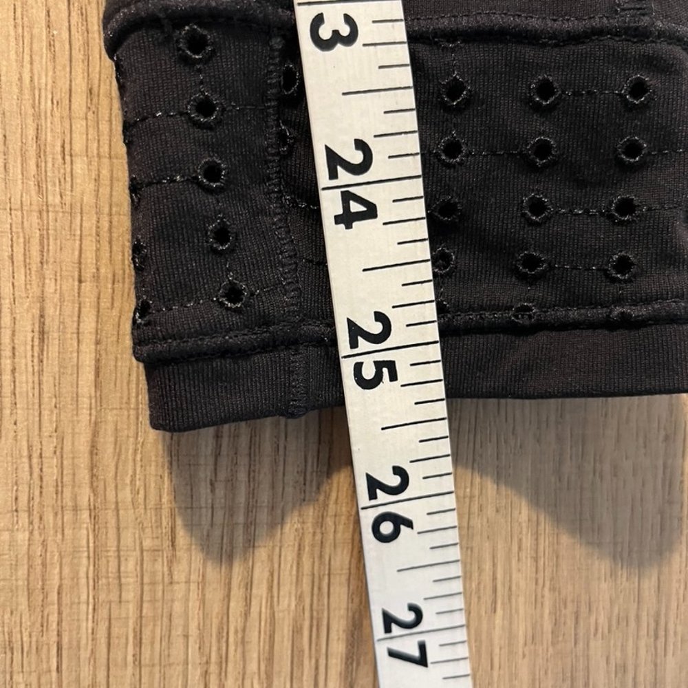 Prana Leggings‎ Black Eyelet Detail Pull On Waistband Pocket Mid Rise Size XS - Picture 11 of 11